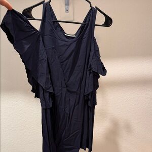 Michael Kors’ Navy Cold Shoulder Top Size M